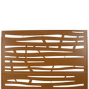 Outdoor & Indoor Metal Privacy Screen 76' H×48' W, Freestanding Decorative Screen for Deck Balcony Patio in Brown