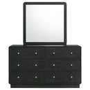 Cavelle 6-drawer Dresser and Mirror Black