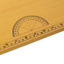 Portable Folding Work Table with Measuring Tape and Angle Finder, Black Steel, 39x23.6x29 inches