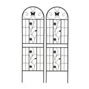 2 Pack Metal Garden Trellis 71' x 19.7' Rustproof Trellis for Climbing Plants Outdoor Flower Support Black