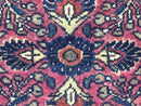 Small Antique Persian Sarouk Rug 2x2 ft, Red 1920s Wool Rug