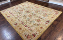 Aubusson Rug 8x10, French European Design, Vintage Handmade Wool Carpet, Aubusson Rug with Pile, Floral
