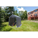 7x8 ft Outdoor Portable Gazebo Storage Shelter Shed with 2 Roll up Zipper Doors & Vents Carport for Motorcycle Waterproof and UV Resistant Anti-Snow Portable Garage Kit Tent, Grey