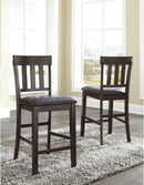 Haddigan 24 Inch Dark Brown Upholstered Bar Stool Set Of 2