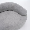 MODEL LY-025 COMPRESSION SOFA :4 Seater  Light Gray  Sofa with Chenille fabric, 30D ,60 Hardness full sponge,4 pillows for Living Room, Home Furniture Sleeper Sectional Sofa for Apartment