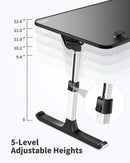 Height and Angle Adjustable Laptop Desk for Bed and Couch