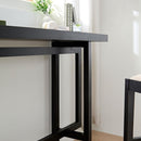 Bar Table, Extra Long Entryway Table for Entryway, Hallway, Living Room, Foyer, Corridor, Rectangular Wood High Top Kitchen Dining Table, Black