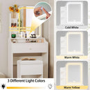 White Vanity Set With Lighted Mirror Modern Bedroom Desk