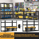 59 Inches Metal Garage Storage Rack, Heavy-Duty Steel Moisture-Proof And Waterproof 5-Layer Adjustable Storage Shelving Unit.Designed For Warehouse Storage (food Pantries, Industrial Use)