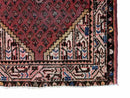 4x6 Antique Rug Handmade Wool Rug Organic Dyes Red Ivory Red Tribal Rug Boho Rug