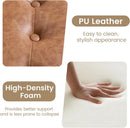 Twenty FourInch Round PU Leatherette Storage Ottoman