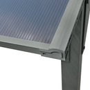 Outdoor Wall-Mounted Gazebo with Sloped Roof Design, UV Protection, and Durable Iron Frame, 14.76x9.22 FT, Gray