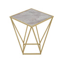 CREATIVE SIMPLE GLASS SIDE TABLE,GOLD+WHITE COLOR
