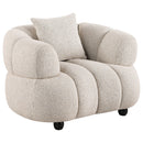 Whitney Contemporary Channel Tufted Woven Fabric Upholstered Sofa Set