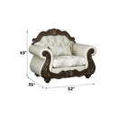 Pierce - Chair With Pillow - Beige Fabric & Cherry