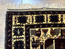 Persian Baluch Tribal Rug 4x6, Human and Bird Pictorials, Vintage, Wool, Collectible