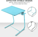 Adjustable TV Tray Table Azure With 6 Height 3 Tilt Angles
