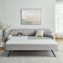 Size Upholstered Daybed With Trundle And USB Charging Armrest