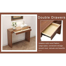 Elegant Dark Wood Grain Bar Table-50 Inches Long, a Practical Choice for Modern Homes.Dark Wood Grain Texture Sticker,Equipped With Two Drawers.Serving As A Bar Table Or A Desk.