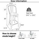 Counter Height Swivel Bar Chairs With Back Set Of 4