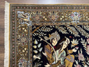 Persian Qum Pictorial Rug 4.8 x 6.5 - Layla & Majnun, Birds