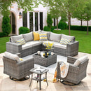 Modern Modular Outdoor Wicker Sectional Sofa Set