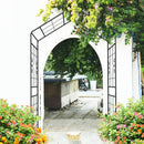 Metal Garden Arch L56.3'' x W16.93'' x H94.5'' Climbing Plants Support Rose Arch Outdoor Black