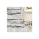Geometrix - 5'3" X 7'3" Area Rug & Geometric 3D Effect - Ivory / Gray - Polyester