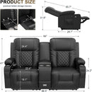 Living Room Furniture Set Loveseat Recliner And 2 Piece Massage Recliner Chairs