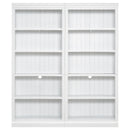 83' Tall Wood Bookcase Suite with light strip ,5-Tier Decor Bookcase Suite with Adjustable Shelves,Storage Organizer,Free Standing Storage Shelves Suite for Living Room,Home Office,White