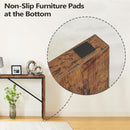 62 Inch Long Rustic Brown Console Table For Entryway