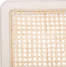 Coastal White And Natural Rattan Dining Chair Set Of 2