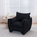 Sharp-Angle Modern Chair - Suitable for a variety of scenarios, this is a stylish single seat for modern spaces Black