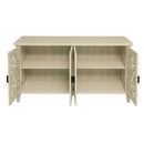 Hollowed-out Cabinet with 4 Doors, American Furniture, Suitable for Bedroom, Living Room, Study