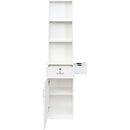 White modern simple hair desk, multi-layer storage, large storage space