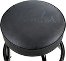 30 Inch Embossed Fender Logo Swivel Bar Stool Black