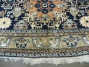 Persian Qum Rug 5.6 x 8.8, Navy Blue