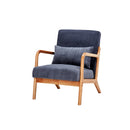 Mid-Century Modern Accent Chair, Arm Chair Living Room Chairs with Pillow Upholstered Reading Chair with Solid Wood Frame &  Living Room Bedroom Balcony (Antique Dark Grey)