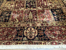 Indo Persian Rug 9x12, Bakhtiari Panel Design, Multicolor, Soft Wool Pile
