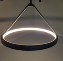 Alsy Cambridge 18"W LED Ring Satin Black Modern Pendant