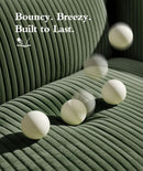 Forest Green Corduroy Convertible Sofa 47Inch Sleeper