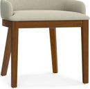Stephanie Contemporary Dining Chair Set Of 2 In Natural Linen Look Fabric