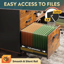 3 Drawer Wood File Cabinet With Lock For Home Office