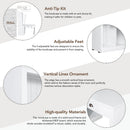 83.4'Tall Bookshelf with Writing Desk, Modern Bookcase with Study Desk, Workstation with Storage Shelf,Storage Bookcase with Open Shelves and LED Lighting for Living Room,Home Office,White