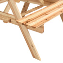 Natural Wood Children's Dining Table and Chair Set for Play, Reading, and Snacks