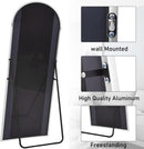76x34 Arch Full Length Mirror Aluminum Frame For Bedroom