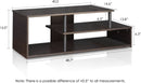 Econ Low Rise TV Stand Espresso Black With Shelves