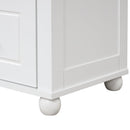 Tall Bathroom Storage Cabinet, Freestanding Storage Cabinet with Two Drawers and Adjustable Shelf, MDF Board with Painted Finish, White (Old Sku:WF312728AAK)