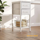 47 Inch White Ergonomic Executive Desk With Drawers