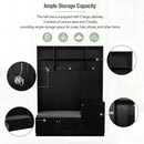 ON-TREND Elegant Design Hall Tree with Comfort and Storage Solutions, Functional Hallway Shoe Cabinet with Bench&Cushion, Modern Coat Rack with Hooks for Entryways, Black (OLD SKU: SD000026AAB)